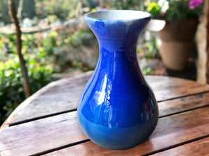 Handmade ceramic vase - Large pottery vase with Blue Crystalline glaze - flower display - Austalian Pottery - unique gift