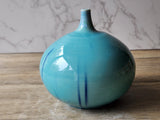 Handmade ceramic vase - porcelain pottery bud vase - soft blue Crystalline glazed ornamental vase