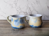Handmade Pottery mugs, ceramic coffe mug with crystalline glaze, 300ml large pottery cup, Unique pottery gift, coffee lovers