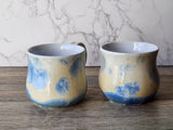 Handmade Pottery mugs, ceramic coffe mug with crystalline glaze, 300ml large pottery cup, Unique pottery gift, coffee lovers