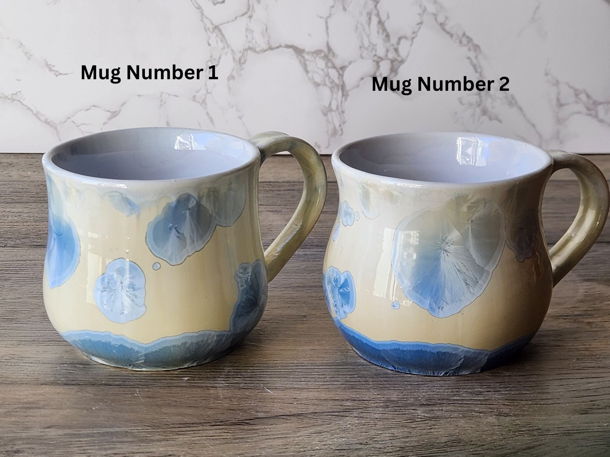 Handmade Pottery mugs, ceramic coffe mug with crystalline glaze, 300ml large pottery cup, Unique pottery gift, coffee lovers