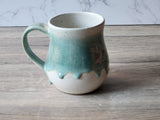 Coffee lover Green Ceramic mug - hand made Pottery coffee mug - man size mug - Large cup - 350ml mug perfect gift for him or her