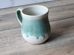 Coffee lover Green Ceramic mug - hand made Pottery coffee mug - man size mug - Large cup - 350ml mug perfect gift for him or her