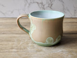 Handmade Pottery Mug Australia - Crystalline glazes green mug - handmade Ceramic crystal cup - unique gift - microwave-safe mug - 300ml