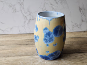 Handmade Ceramic Vase - Pottery vase - Blue Crystalline glaze -