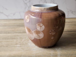 Handmade Crystalline pottery Vase - Entry way table display Vase - A unique gift for her