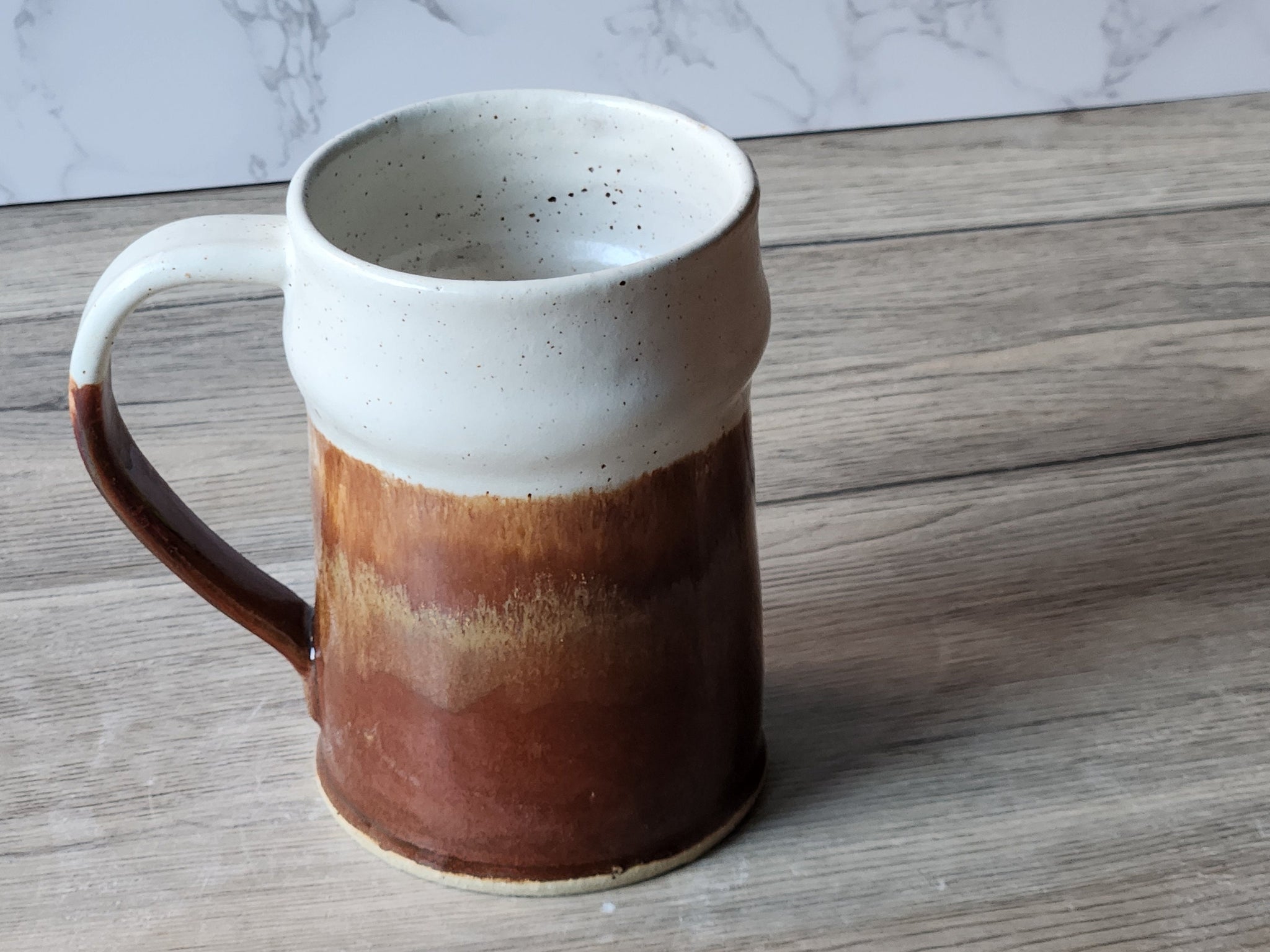 Handmade Pottery Stein - Ceramic pint size mug - man-size tankard - Bush Australia inspired stein - 550ml ceramic beer mug - Pint Pot