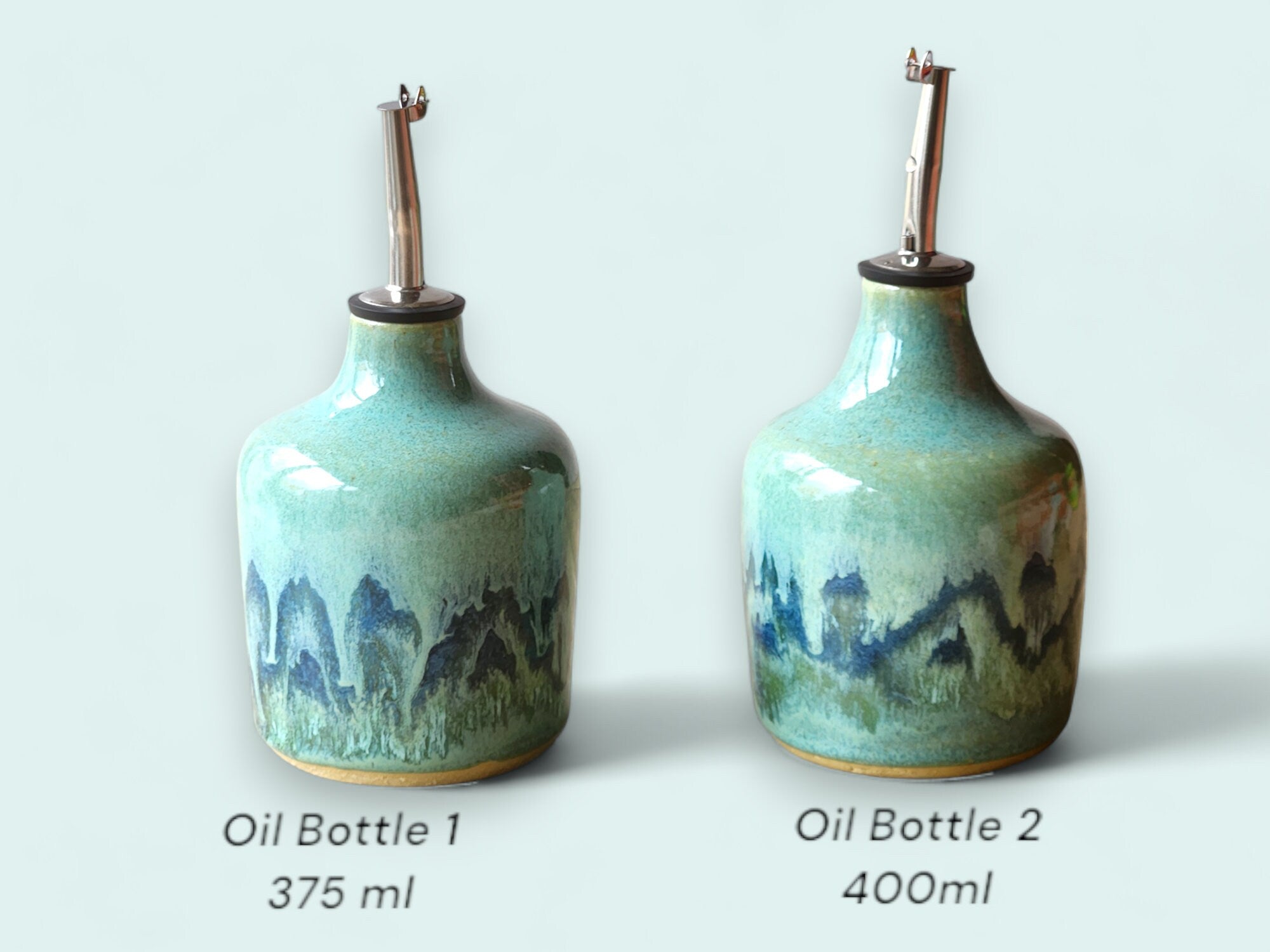 Hand made Pottery Oil Bottle - Ceramic Olive oil pourer - Oil dispenser made in Australia - vinegar bottle - salad dressing pourer