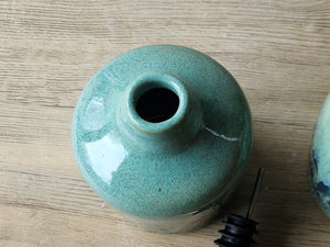 Hand made Pottery Oil Bottle - Ceramic Olive oil pourer - Oil dispenser made in Australia - vinegar bottle - salad dressing pourer