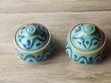 Hand-made pottery sugar bowl - Ceramic lidded container - small condiment Bowl - pottery lidded tea Jar- Storage pot - Unique gift