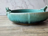 Handmade pottery handled display- serving Bowl- Handmade ceramic bowl with handles