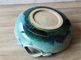 Handmade pottery handled display- serving Bowl- Handmade ceramic bowl with handles