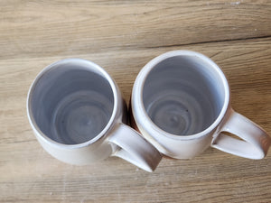 Hand-made ceramic mug -450ml pottery coffee mug -red clay- white glaze -made in Australia