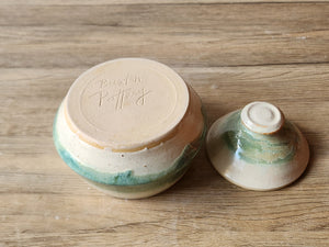 Hand-made pottery sugar bowl - Ceramic lidded container - small condiment container - lidded bowl - Storage pot - Tea Jar - 2 cup capacity