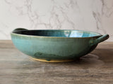 Handmade pottery handled display- serving Bowl