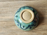 Handmade pottery serving bowl- Green-blue Ceramic Salad bowl - Medium size Fruit bowl - Unique display bowl