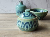 Hand-made pottery sugar bowl - Ceramic lidded container - small condiment Bowl - pottery lidded tea Jar- Storage pot - Unique gift