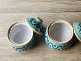 Hand-made pottery sugar bowl - Ceramic lidded container - small condiment Bowl - pottery lidded tea Jar- Storage pot - Unique gift