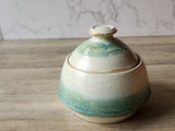 Hand-made pottery sugar bowl - Ceramic lidded container - small condiment container - lidded bowl - Storage pot - Tea Jar - 2 cup capacity