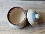 Hand-made pottery sugar bowl - Ceramic lidded container - small condiment Bowl - pottery lidded tea Jar- Storage pot