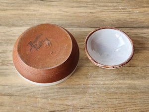 Hand-made pottery sugar bowl - Ceramic lidded container - small condiment container - lidded bowl - Storage pot - Tea Jar - SECOND