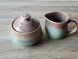 Hand-made pottery sugar bowl - Ceramic lidded container - small condiment Bowl - pottery lidded tea Jar- Storage pot