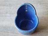 Pottery herb stripper- Australian made - ceramic bowl - light blue -