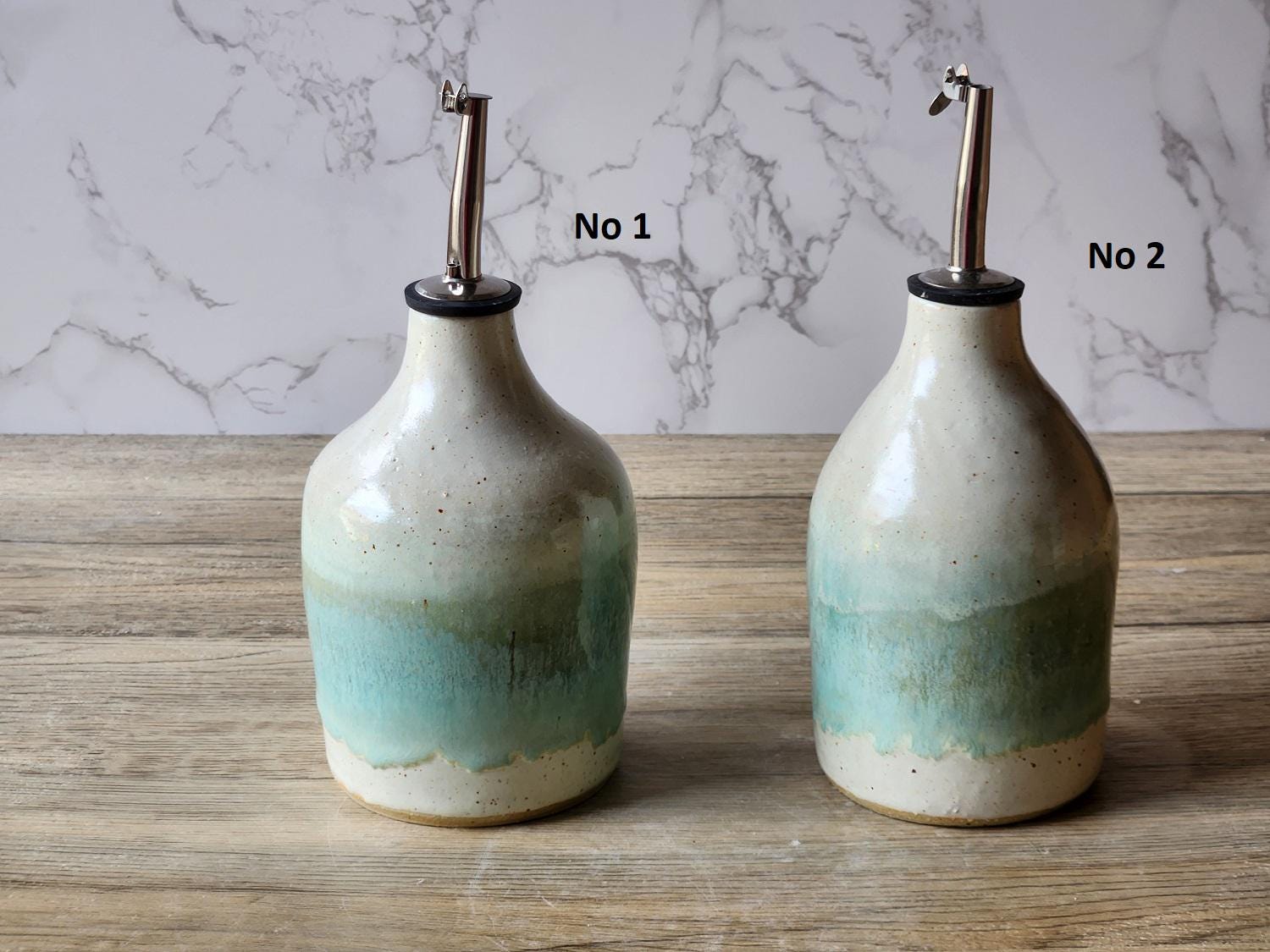 Hand made Pottery Oil Bottle - Ceramic Olive oil pourer - Oil dispencer made in Australia - vinegar bottle