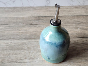 Hand made Pottery Oil Bottle - Ceramic Olive oil pourer - Oil dispencer made in Australia - vinegar bottle