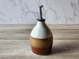 Hand made Pottery Oil Bottle - Ceramic Olive oil pourer - 375ml Oil dispenser -made in Australia - Vinegar bottle