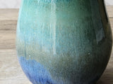 Hand made Pottery vase - Blue green ceramic vase perfect for a unique gift - fits a small bunch of flowers