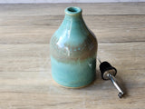 Hand made Pottery Oil Bottle - Ceramic Olive oil pourer - Oil dispenser made in Australia- vinegar or salad dressing pourer