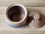 Hand-made pottery sugar bowl - Ceramic lidded container - small condiment Bowl - pottery lidded tea Jar- Storage pot