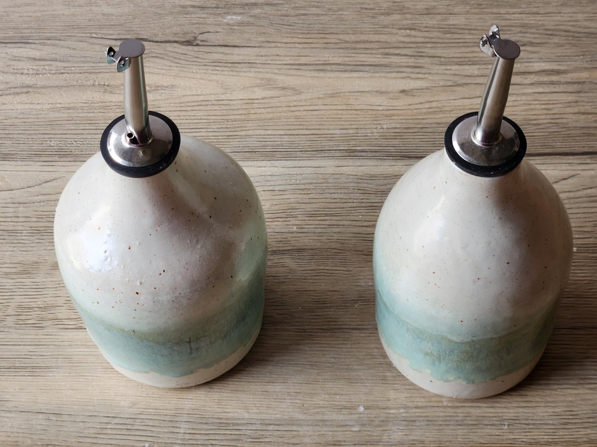 Hand made Pottery Oil Bottle - Ceramic Olive oil pourer - Oil dispencer made in Australia - vinegar bottle