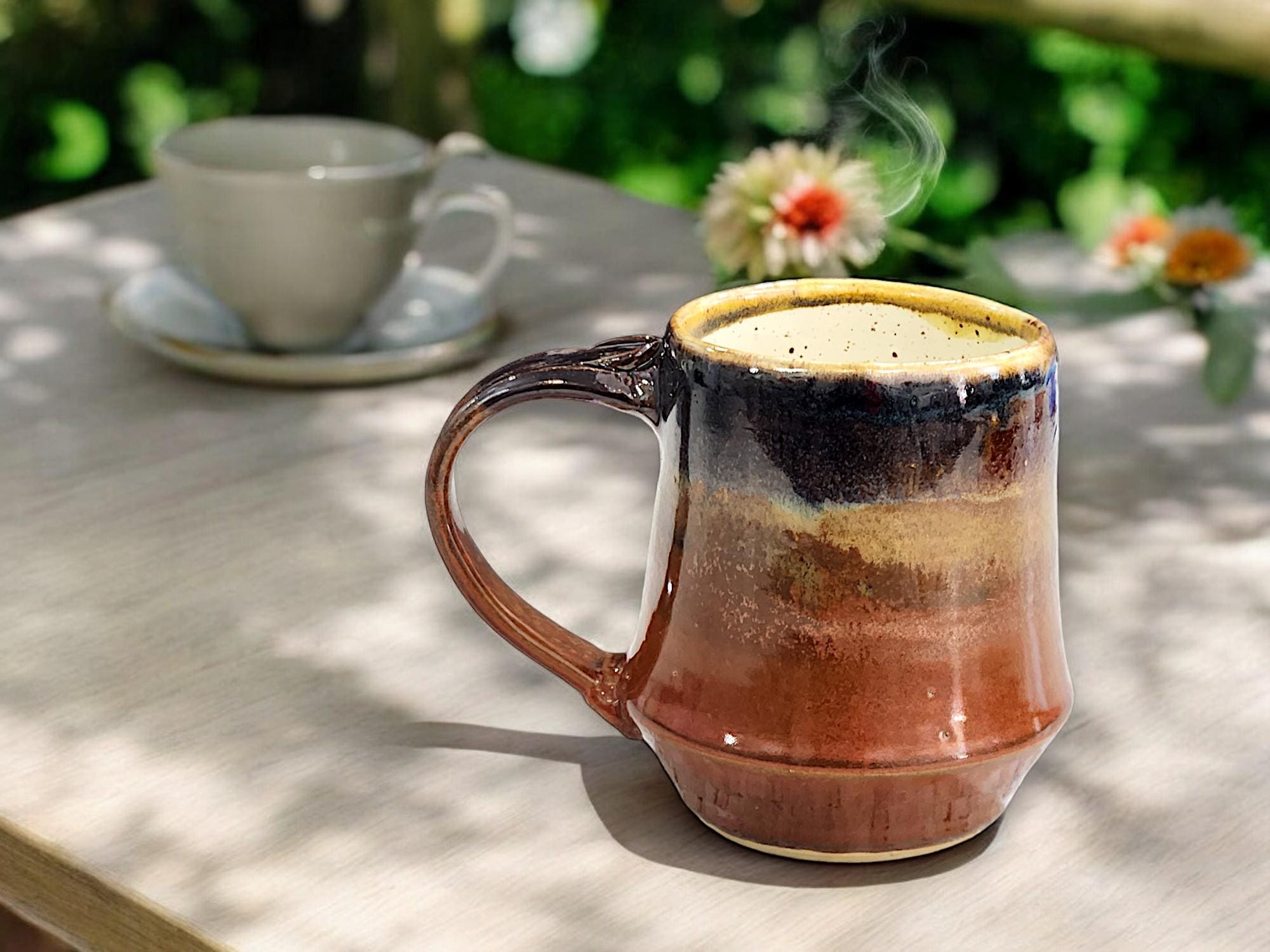 Handmade Pottery Mug Ex Large - Ceramic pint size mug - man-size mug - Ex Large coffee mug - outback Australia inspired stein - 550ml cup -