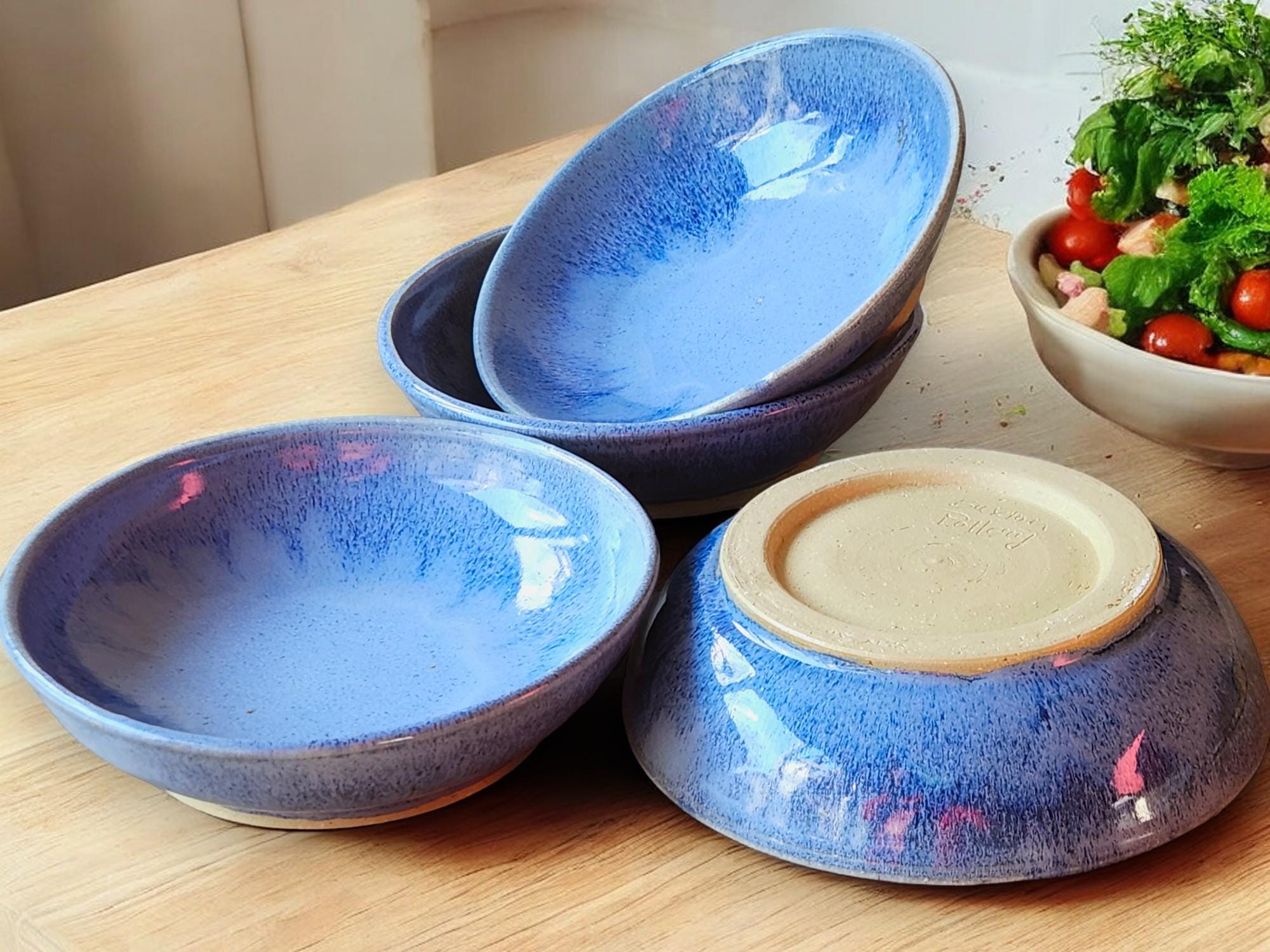 Handmade pottery Bowl - handmade blue ceramic pasta bowls - cereal bowl- Australian-made ceramics - Single serve salad bowl-decorative bowls