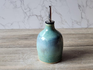 Hand made Pottery Oil Bottle - Ceramic Olive oil pourer - Oil dispencer made in Australia - vinegar bottle