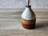 Hand made Pottery Oil Bottle - Ceramic Olive oil pourer - 375ml Oil dispenser -made in Australia - Vinegar bottle