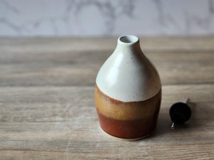 Hand made Pottery Oil Bottle - Ceramic Olive oil pourer - 375ml Oil dispenser -made in Australia - Vinegar bottle