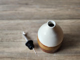 Hand made Pottery Oil Bottle - Ceramic Olive oil pourer - 375ml Oil dispenser -made in Australia - Vinegar bottle