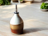 Hand made Pottery Oil Bottle - Ceramic Olive oil pourer - 375ml Oil dispenser -made in Australia - Vinegar bottle