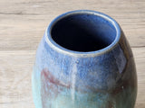 Hand made Pottery vase - Blue green ceramic vase perfect for a unique gift - fits a small bunch of flowers