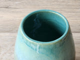 Hand made Pottery vase - Blue green ceramic vase perfect for a unique gift - fits a small bunch of flowers