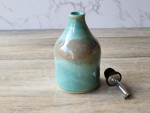 Hand made Pottery Oil Bottle - Ceramic Olive oil pourer - Oil dispencer made in Australia