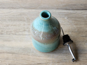 Hand made Pottery Oil Bottle - Ceramic Olive oil pourer - Oil dispencer made in Australia