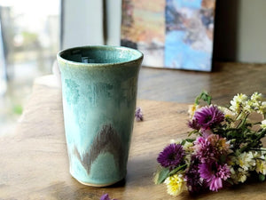 Handmade ceramic vase - pottery with Crystalline glaze