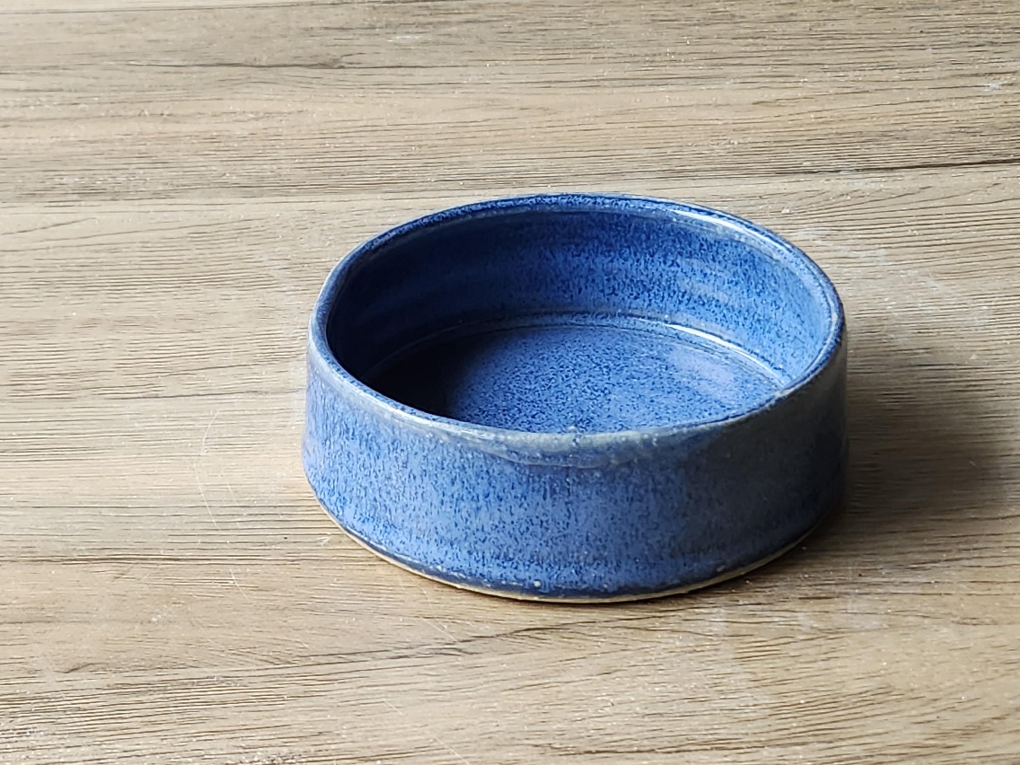 Hand-made Pottery pet bowl - Ceramic Pet water bowl with paw prints - high-sided plate for your fur baby - cat feeder.- small dog bowl