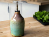 Hand made Pottery Oil Bottle - 400ml Ceramic Olive oil pourer - Oil dispenser -made in Australia - Vinegar bottle