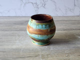 Handmade Japanese style tea cup - whisky cup - Ceramic yunomi with mottled drippy glaze -Guinomi - Pottery mug - 350 ml pottery vessel