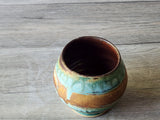 Handmade Japanese style tea cup - whisky cup - Ceramic yunomi with mottled drippy glaze -Guinomi - Pottery mug - 350 ml pottery vessel